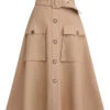 Khaki 1950s Big Pockets Button Skirt -Retro Pulse Shop SCV021067 1 58e42476 1b4a 48c6 bc0e 64ef9e6542b8