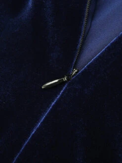 Blue 1960s 3D Butterfly Velvet Pencil Dress -Retro Pulse Shop SCV021075 7