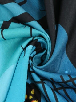 Navy Blue 1950s Halloween Lace Patchwork Dress -Retro Pulse Shop SCV021088 NB 7