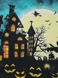 Blue 1950s Halloween Lace Patchwork Dress -Retro Pulse Shop SCV021091 BL 5