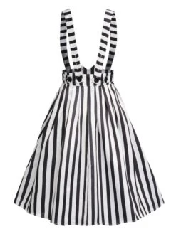 Black & White 1950s Stripes Suspender Skirt -Retro Pulse Shop SCV021110 3