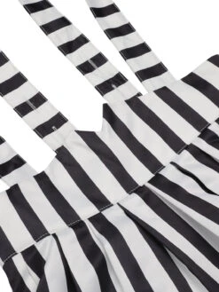 Black & White 1950s Stripes Suspender Skirt -Retro Pulse Shop SCV021110 4