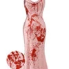 Pink 1930s Halloween Blood Fishtail Dress -Retro Pulse Shop SCV021116