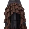 Brown Ruffle Patchwork Irregular Skirt 1 Brown Ruffle Patchwork Irregular Skirt -Retro Pulse Shop SCV021126 BR 1 1