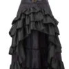 Black Ruffle Patchwork Irregular Skirt 1 Black Ruffle Patchwork Irregular Skirt -Retro Pulse Shop SCV021126 BL 2