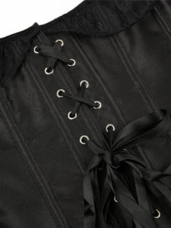 Retro Off-shoulder Lace Solid Corset -Retro Pulse Shop SCV021128 B6