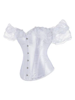 Retro Off-shoulder Lace Solid Corset -Retro Pulse Shop SCV021128 W2