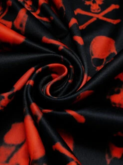 Black 1950s Skull Lace Strap Dress -Retro Pulse Shop SCV021133 4