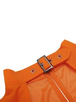 Orange 1950s Halloween Pumpkin Swing Dress -Retro Pulse Shop SCV021141 4