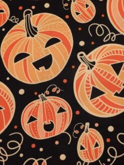 Orange 1950s Halloween Pumpkin Swing Dress -Retro Pulse Shop SCV021141 5