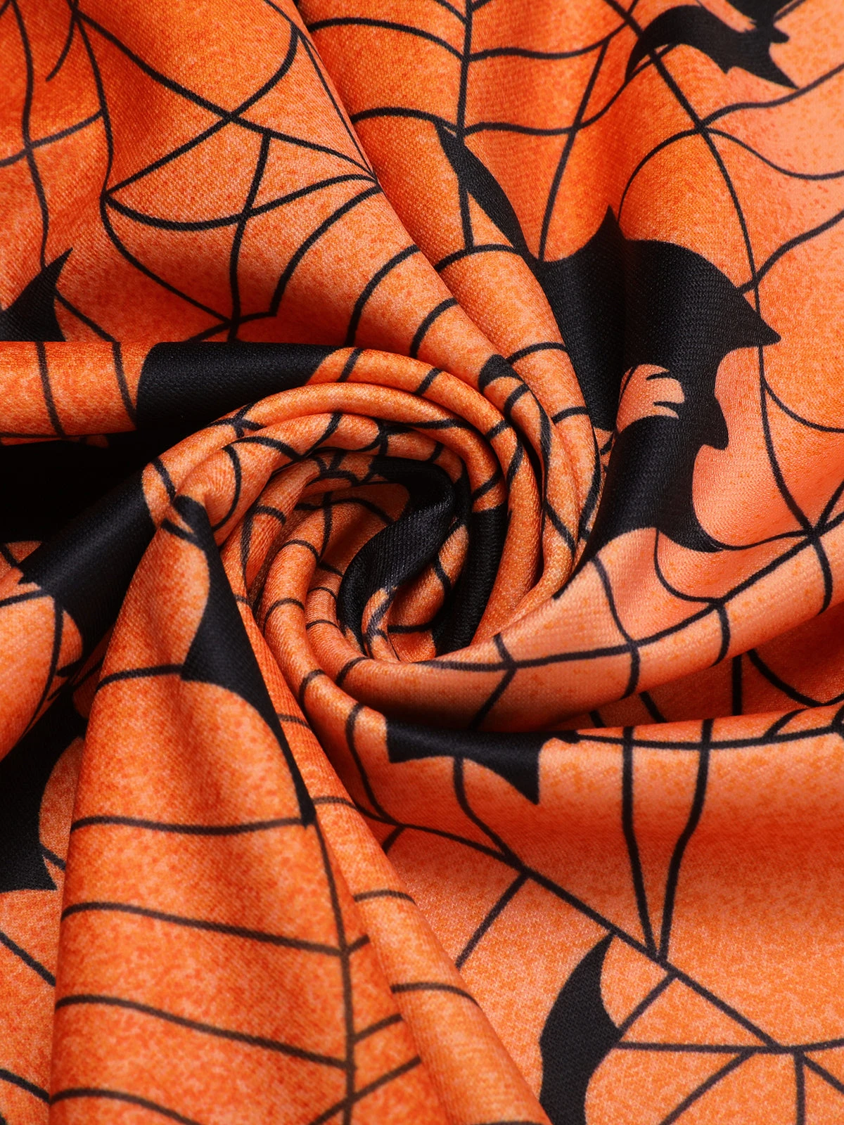 Orange Halloween Spider Sleeve Vintage Dress 8 Orange Halloween Spider Sleeve Vintage Dress - Image 6