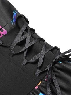 1950s Halloween Colorful Print Strap Dress -Retro Pulse Shop SCV021205 4