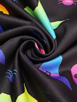 1950s Halloween Colorful Print Strap Dress -Retro Pulse Shop SCV021205 5