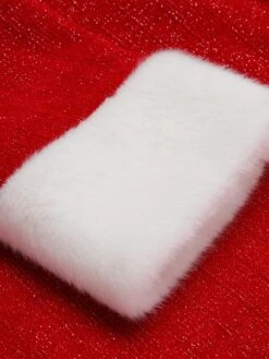 Red 1950s Solid Plush Christmas Dress 14 Red 1950s Solid Plush Christmas Dress -Retro Pulse Shop SCV021231 5