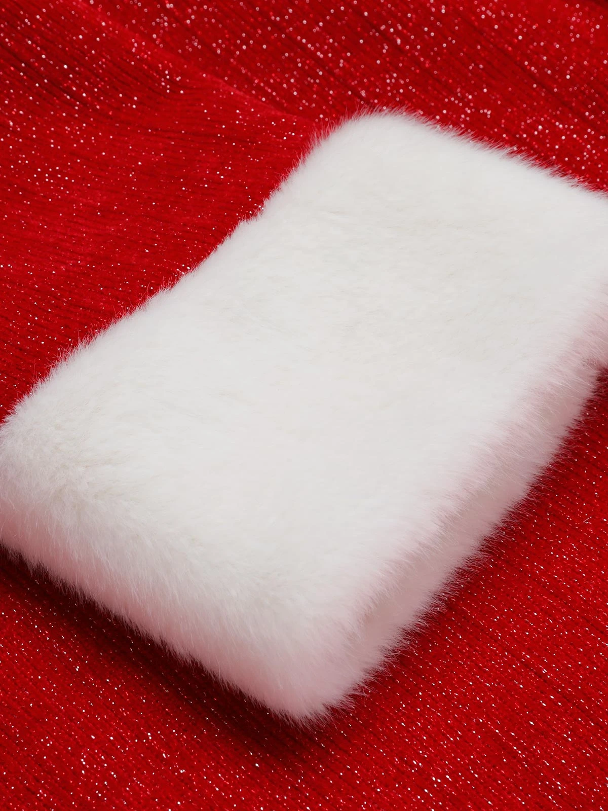 Red 1950s Solid Plush Christmas Dress 8 Red 1950s Solid Plush Christmas Dress - Image 6