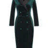 Dark Green 1960s Lapel Button Velvet Dress -Retro Pulse Shop SCV021235 b57d50ac 45fa 4bc6 98d8 dbcee4cdfc8d