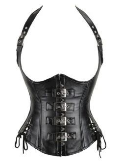 Steampunk Gothic Buckled Halter Girdle Corset -Retro Pulse Shop SCV021254 B