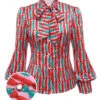 1950s Candy Tie-Up Collar Buttons Blouse -Retro Pulse Shop SCV021309 P 1