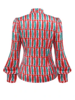 1950s Candy Tie-Up Collar Buttons Blouse -Retro Pulse Shop SCV021309 P 3