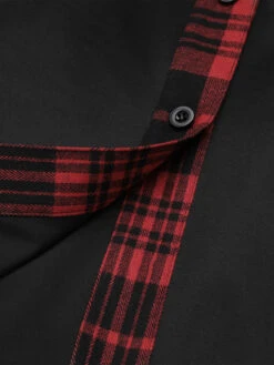 Black 1950s Plaid Hooded Swing Dress -Retro Pulse Shop SCV021329 7