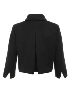 Black 1950s Retro Woolen Wrap Bolero Jacket 8 Black 1950s Retro Woolen Wrap Bolero Jacket -Retro Pulse Shop SCV021340 B 3