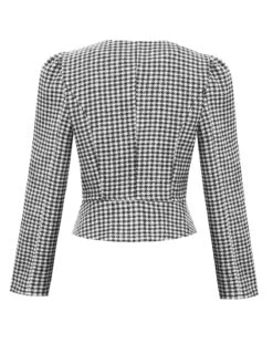 2PCS Black Retro Plaid Blazer & Panel Skirt 23 2PCS Black Retro Plaid Blazer & Panel Skirt -Retro Pulse Shop SCV021351 B 3