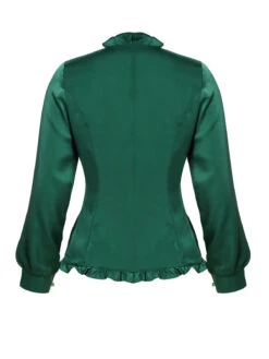 Dark Green 1950s Floral Mullein Edge Tops -Retro Pulse Shop SCV021503 DG 0 3