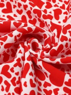 Red 1960s Heart Strap Fishtail Dress -Retro Pulse Shop SCV021518 5