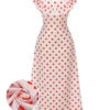 White 1930s Polka Dot Sleeveless Dress