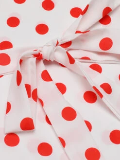 White 1930s Polka Dot Sleeveless Dress -Retro Pulse Shop SCV021520 5