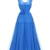 1950S Blue Solid Mesh Sleeveless Dress -Retro Pulse Shop SCV021600 2