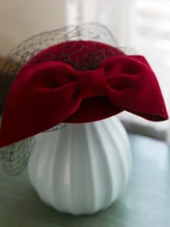 Retro Wine Red Bowknot Fascinator 9 Retro Wine Red Bowknot Fascinator -Retro Pulse Shop SCW000565 1