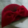 Retro Wine Red Bowknot Fascinator -Retro Pulse Shop SCW000565 4