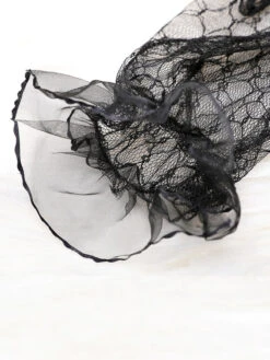 Black Retro Lace Sheer Gloves -Retro Pulse Shop SCW000665 B 3