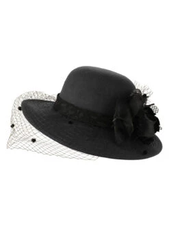 Retro Flower Net Round Top Hat -Retro Pulse Shop SCW000691 11