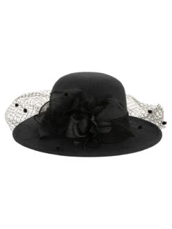 Retro Flower Net Round Top Hat -Retro Pulse Shop SCW000691 12
