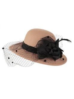 Retro Flower Net Round Top Hat -Retro Pulse Shop SCW000691 5