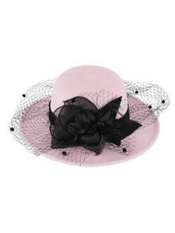Retro Flower Net Round Top Hat -Retro Pulse Shop SCW000691 7