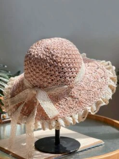 Beige Hand-made Lace Bow Sun Hat 9 Beige Hand-made Lace Bow Sun Hat -Retro Pulse Shop SCW000697 PP 1 8ffcbbee 5df0 45b4 8f5a a80b55aab66c