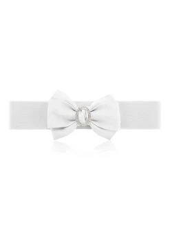 Bow Buckle Elastic Solid Vintage Belt -Retro Pulse Shop SCW000702 W 3