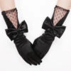 Black Vintage Bowknot Mesh Stitching Gloves 1 Black Vintage Bowknot Mesh Stitching Gloves -Retro Pulse Shop SCWL000042 1