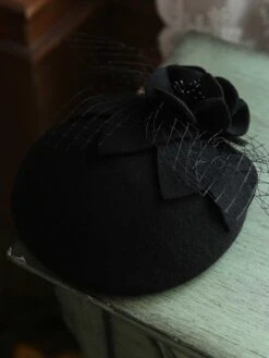 Vintage Floral Decor Mesh Woolen Hat -Retro Pulse Shop SCWL000049 B 2 compressed