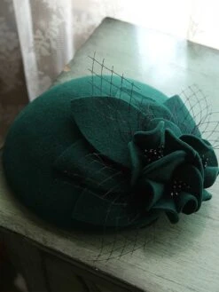 Vintage Floral Decor Mesh Woolen Hat -Retro Pulse Shop SCWL000049 BG 1 compressed