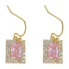 Rose Gold Rhinestones Geometric Earrings -Retro Pulse Shop SCWL000078 RG 1 3