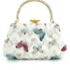 Rhinestone Butterfly Fluffy Vintage Handbag