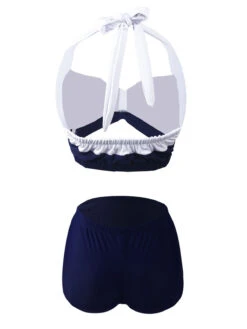 Navy Red 1950s Stripe Halter Bikini -Retro Pulse Shop SCX000100 YDF1 4