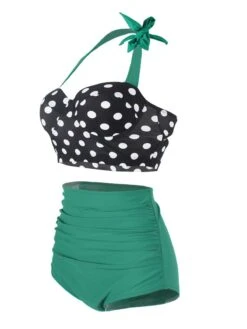 Polka Dot Halter Pleated Bikini -Retro Pulse Shop SCX000108 DC 2 17fce639 bdec 4492 9d73 4a8fbce56577