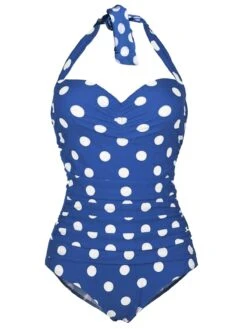 1950s Halter Polka Dot One-Piece Swimsuit -Retro Pulse Shop SCX000218 BL 1 bf7bed61 8644 4137 a42d 69fc7d254864
