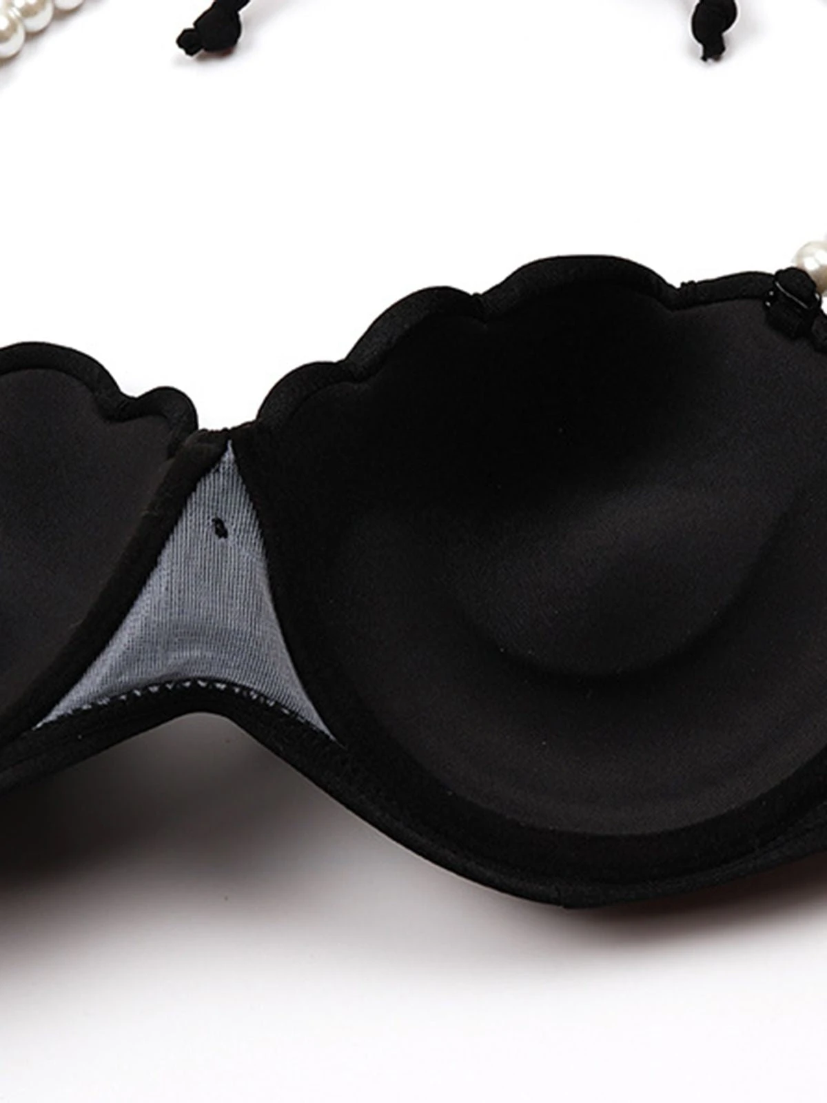 Black 1960s Shell Pearl Halter Bikini Set 6 Black 1960s Shell Pearl Halter Bikini Set - Image 4