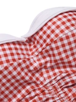 [Pre-Sale] Checked 1950s Halter Bowknot One-piece Swimsuit -Retro Pulse Shop SCX000948 4 1a20293c d15e 4196 821c 65224daa404a